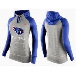 Women Nike Tennessee Titans Performance Hoodie Grey & Blue_1