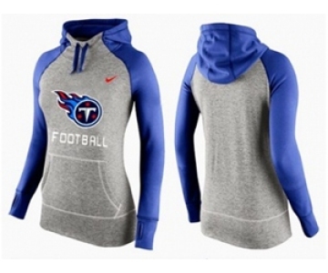 Women Nike Tennessee Titans Performance Hoodie Grey & Blue_1