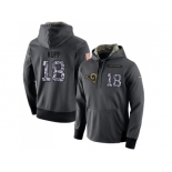 Men Los Angeles Rams #18 Cooper Kupp Stitched Black Anthracite Salute to Service Player Performance Hoodie