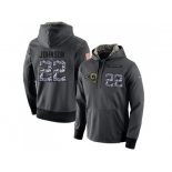 Men Los Angeles Rams #22 Trumaine Johnson Stitched Black Anthracite Salute to Service Player Performance Hoodie