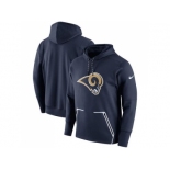 Men Los Angeles Rams Nike Navy Champ Drive Vapor Speed Performance Pullover Hoodie