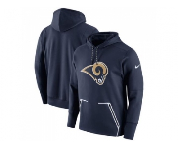 Men Los Angeles Rams Nike Navy Champ Drive Vapor Speed Performance Pullover Hoodie