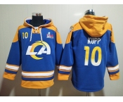 Men's Los Angeles Rams #10 Cooper Kupp 2022 Royal Super Bowl LVI Champions Pullover Hoodie