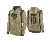 Men's Los Angeles Rams #10 Cooper Kupp Camo 2021 Salute To Service Therma Performance Pullover Hoodie