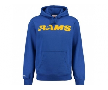 Men's Los Angeles Rams Mitchell & Ness Royal Retro Pullover Hoodie