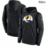 Men's Los Angeles Rams Nike Charcoal 2021 NFL Crucial Catch Therma Pullover Hoodie