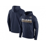 Men's Los Angeles Rams Nike Navy Sideline Circuit Pullover Performance Hoodie