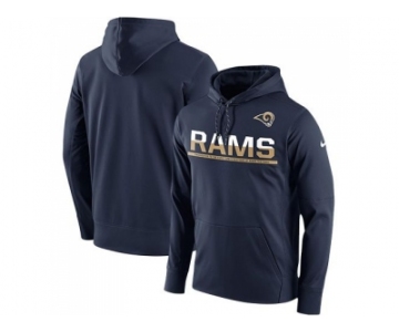 Men's Los Angeles Rams Nike Navy Sideline Circuit Pullover Performance Hoodie