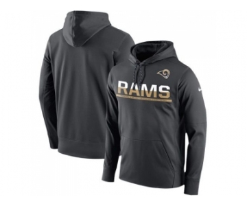 Men's Los Angeles Rams Nike Sideline Circuit Anthracite Pullover Hoodie