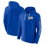 Men's Los Angeles Rams Royal Offensive Lineup Hoodie Full-Zip Hoodie