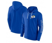 Men's Los Angeles Rams Royal Offensive Lineup Hoodie Full-Zip Hoodie