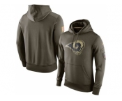 Men''s St.Louis Rams Nike Olive Salute To Service KO Performance Hoodie