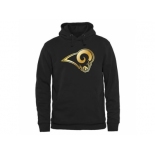 Men''s St.Louis Rams Pro Line Black Gold Collection Pullover Hoodie