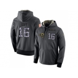 NFL Men's Nike Los Angeles Rams #16 Jared Goff Stitched Black Anthracite Salute to Service Player Performance Hoodie