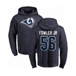 NFL Nike Los Angeles Rams #56 Dante Fowler Jr Navy Blue Name & Number Logo Pullover Hoodie