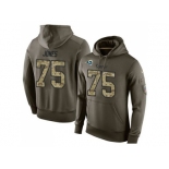 NFL Nike Los Angeles Rams #75 Deacon Jones Green Salute To Service Men's Pullover Hoodie