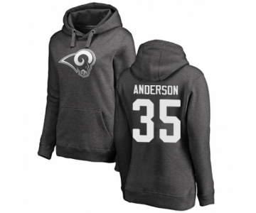 NFL Women's Nike Los Angeles Rams #35 C.J. Anderson Ash One Color Pullover Hoodie