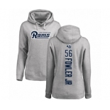 NFL Women's Nike Los Angeles Rams #56 Dante Fowler Jr Ash Backer Pullover Hoodie