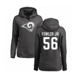 NFL Women's Nike Los Angeles Rams #56 Dante Fowler Jr Ash One Color Pullover Hoodie