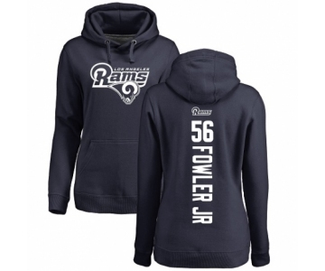 NFL Women's Nike Los Angeles Rams #56 Dante Fowler Jr Navy Blue Backer Pullover Hoodie