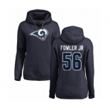 NFL Women's Nike Los Angeles Rams #56 Dante Fowler Jr Navy Blue Name & Number Logo Pullover Hoodie