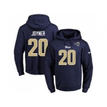 Nike Los Angeles Rams #20 Lamarcus Joyner Navy Blue Name & Number Pullover NFL Hoodie