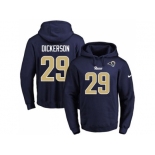 Nike Los Angeles Rams #29 Eric Dickerson Navy Blue Name & Number Pullover NFL Hoodie