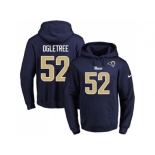 Nike Los Angeles Rams #52 Alec Ogletree Navy Blue Name & Number Pullover NFL Hoodie