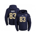 Nike Los Angeles Rams #83 Brian Quick Navy Blue Name & Number Pullover NFL Hoodie