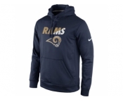 St.Louis Rams Nike Navy Kick Off Staff Performance Pullover Hoodie