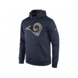 St.Louis Rams Nike Navy Practice Performance Pullover Hoodie