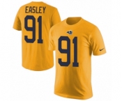 Men's Nike Los Angeles Rams #91 Dominique Easley Gold Rush Pride Name & Number T-Shirt