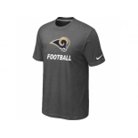 Men's St.Louis Rams Nike Cardinal Facility T-Shirt D.Grey