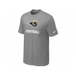 Men's St.Louis Rams Nike Cardinal Facility T-Shirt L.Grey