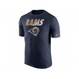 Men's St.Louis Rams Nike Navy Blue Legend Staff Practice Performance T-Shirt