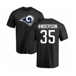 NFL Nike Los Angeles Rams #35 C.J. Anderson Black Name & Number Logo T-Shirt