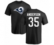 NFL Nike Los Angeles Rams #35 C.J. Anderson Black Name & Number Logo T-Shirt