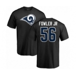 NFL Nike Los Angeles Rams #56 Dante Fowler Jr Black Name & Number Logo T-Shirt