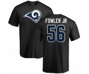 NFL Nike Los Angeles Rams #56 Dante Fowler Jr Black Name & Number Logo T-Shirt