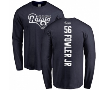 NFL Nike Los Angeles Rams #56 Dante Fowler Jr Navy Blue Backer Long Sleeve T-Shirt