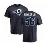 NFL Nike Los Angeles Rams #56 Dante Fowler Jr Navy Blue Name & Number Logo T-Shirt