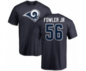 NFL Nike Los Angeles Rams #56 Dante Fowler Jr Navy Blue Name & Number Logo T-Shirt