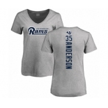 NFL Women's Nike Los Angeles Rams #35 C.J. Anderson Ash Backer V-Neck T-Shirt