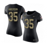 Women's Nike Los Angeles Rams #35 C.J. Anderson Black Camo Salute to Service T-Shirt