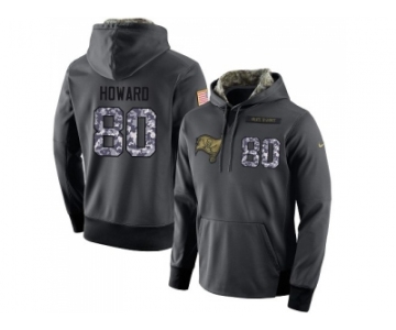 Men Tampa Bay Buccaneers #80 O. J. Howard Stitched Black Anthracite Salute to Service Player Performance Hoodie