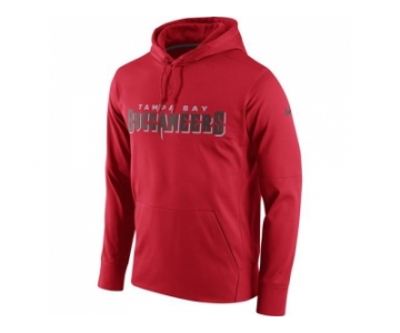 Men Tampa Bay Buccaneers Nike Red Circuit Wordmark Essential Performance Pullover Hoodie