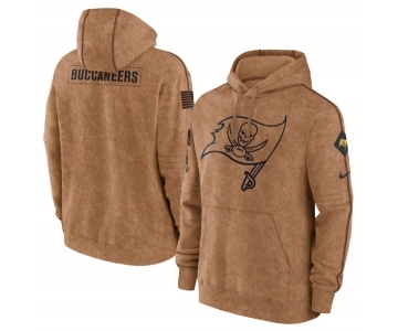 Men's Tampa Bay Buccaneers 2023 Brown Salute to Service Pullover Hoodie