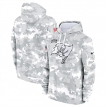 Men's Tampa Bay Buccaneers 2024 Arctic Camo Salute To Service Club Fleece Pullover Hoodie