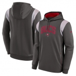 Men's Tampa Bay Buccaneers Pewter Sideline Stack Performance Pullover Hoodie