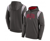 Men's Tampa Bay Buccaneers Pewter Sideline Stack Performance Pullover Hoodie